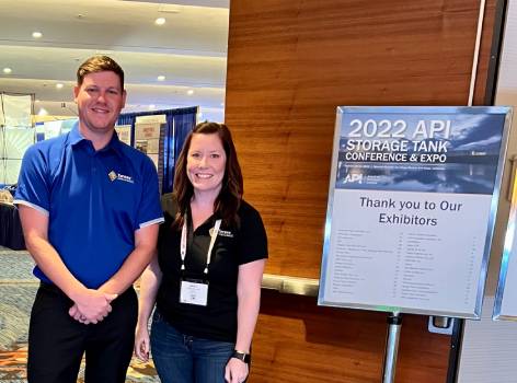Brian Hodges and Marci Crumley with Tarsco Attend API Storage Tank Conference and Expo